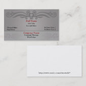 Modèle de carte de visite gris élégant (Devant / Derrière)