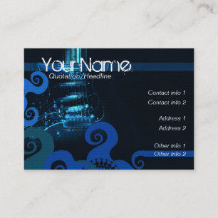 modèle de carte de visite GUITAR ART BLUE BiG