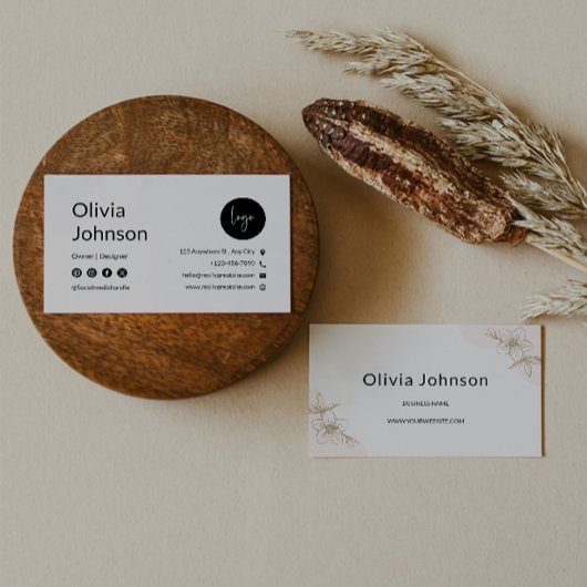 Modèle de carte de visite imprimable Boho