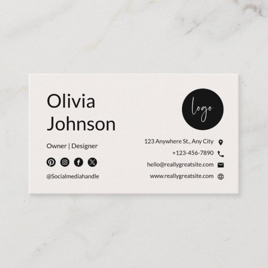 Modèle de carte de visite imprimable Boho (Devant)