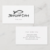 Modèle de carte de visite Jesus FISH (Devant / Derrière)