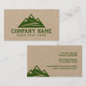 Modèle de carte de visite kraft marron (Devant / Derrière)