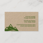 Modèle de carte de visite kraft marron (Dos)