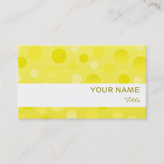 Modèle de carte de visite Lemon Fizz Bande blanche (Devant)