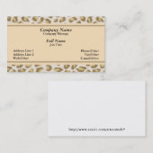 Modèle de carte de visite Leopard tendance (Devant / Derrière)