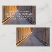 MODELE DE CARTE DE VISITE LIGHT AT THE END (Devant / Derrière)