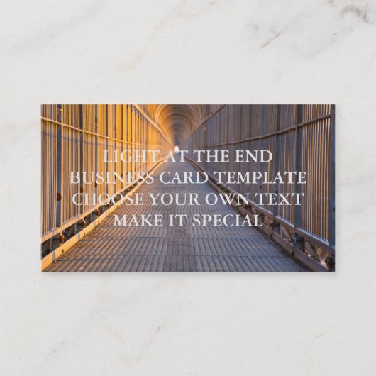 MODELE DE CARTE DE VISITE LIGHT AT THE END (Devant)