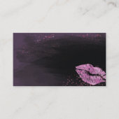 Modèle de carte de visite Lips violet et noir (Devant)