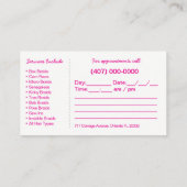 Modèle de carte de visite locale de tressage de ch (Dos)