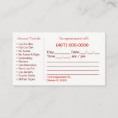 Modèle de carte de visite locale de tressage de ch (Dos)