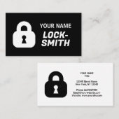 Modèle de carte de visite Locksmith avec logo cade (Devant / Derrière)