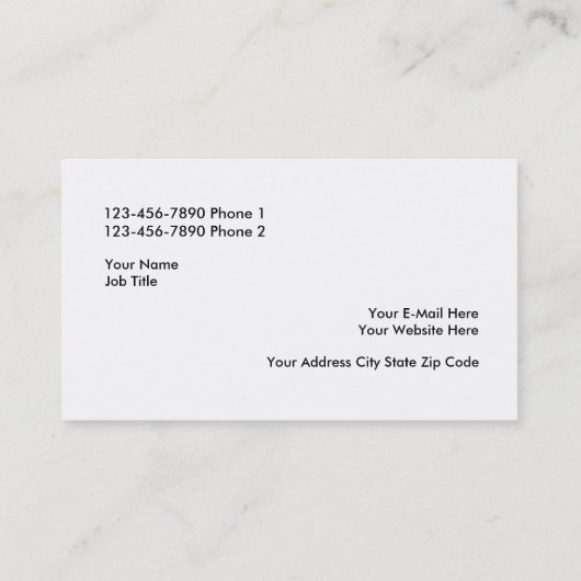 Modèle de carte de visite Logo (Dos)