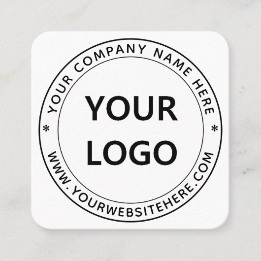 Modèle de carte de visite Logo et Timbre de texte  (Devant)