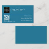 Modèle de carte de visite Logo personnalisé Photo (Devant / Derrière)