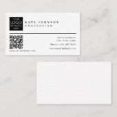 Modèle de carte de visite Logo personnalisé Photo (Devant / Derrière)