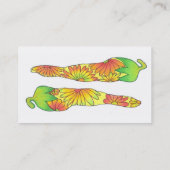 Modèle de carte de visite long poivrons jaune (Dos)