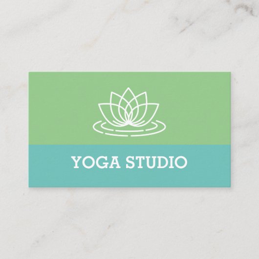 Modèle de carte de visite Lotus Logo Yoga Studio (Devant)