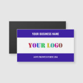 Modèle de carte de visite magnétique du logo de l' (Devant / Derrière)