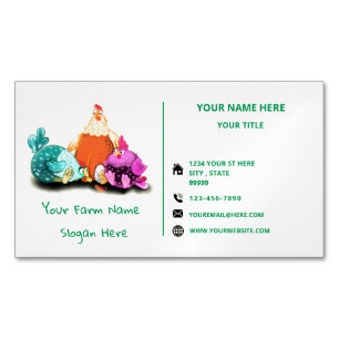 Modèle de carte de visite magnétique pour poulet d