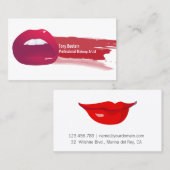 Modèle de carte de visite maquillage Artiste (Devant / Derrière)