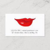 Modèle de carte de visite maquillage Artiste (Dos)