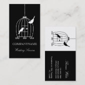 Modèle de carte de visite mariage Bird Cage (Devant / Derrière)