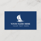 Modèle de carte de visite marine de voilier nautiq (Devant)
