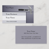 Modèle de carte de visite marteau de construction (Devant / Derrière)