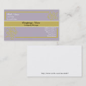 Modèle de carte de visite Mauve et Gold tendance (Devant / Derrière)