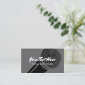 Modèle de carte de visite microphone (Debout devant)