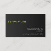 Modèle de carte de visite minimale moderne noir ve (Dos)