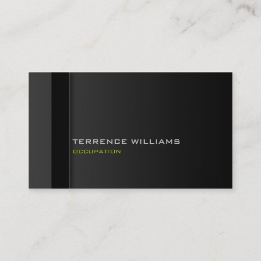 Modèle de carte de visite minimale moderne noir ve (Devant)