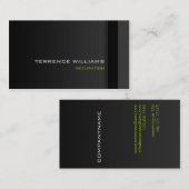 Modèle de carte de visite minimale moderne noir ve (Devant / Derrière)