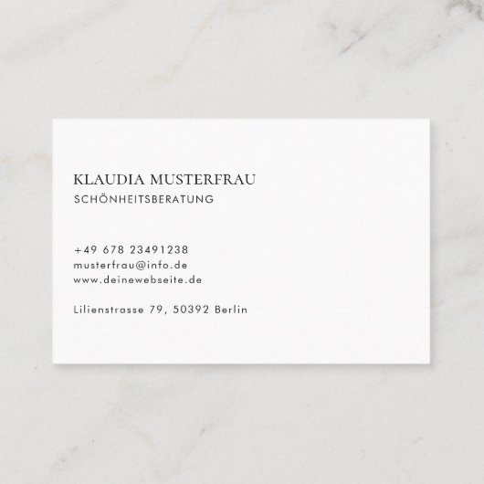 Modèle de carte de visite minimum - (Dos)