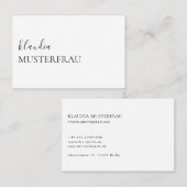 Modèle de carte de visite minimum - (Devant / Derrière)