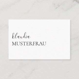 Modèle de carte de visite minimum -