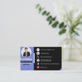 Modèle de carte de visite moderne (Debout devant)