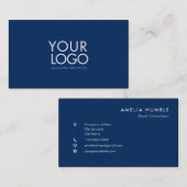 Modèle de carte de visite moderne avec logo person (Devant / Derrière)