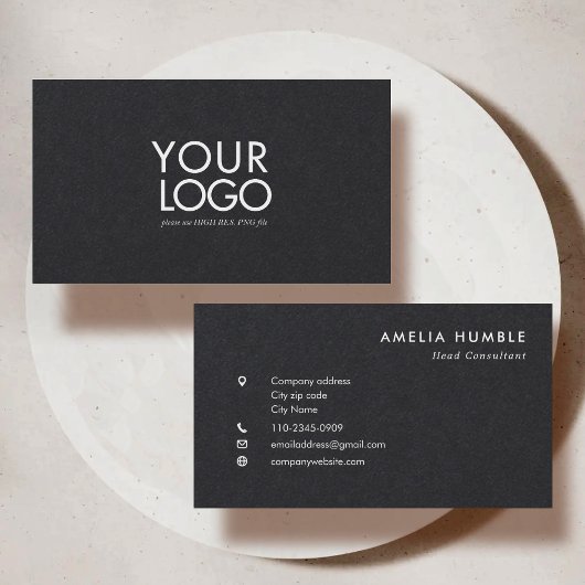 Modèle de carte de visite moderne avec logo person
