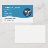 Modèle de carte de visite moderne Church Pastor (Devant / Derrière)