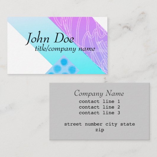 modèle de carte de visite moderne conception origi (Devant / Derrière)