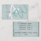 modèle de carte de visite moderne en bleu clair (Devant / Derrière)