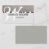 modèle de carte de visite moderne gris et blanc (Devant / Derrière)