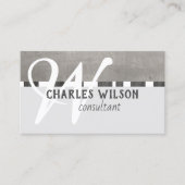 modèle de carte de visite moderne gris et blanc (Devant)