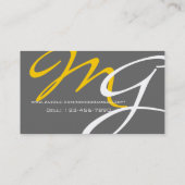 Modèle de carte de visite moderne gris jaune (Dos)