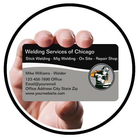 Modèle de carte de visite moderne pour services de