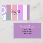 modèle de carte de visite moderne rayures violette (Devant / Derrière)
