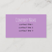 modèle de carte de visite moderne rayures violette (Dos)