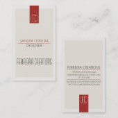 Modèle de carte de visite moderne Rouge blanc Deux (Devant / Derrière)