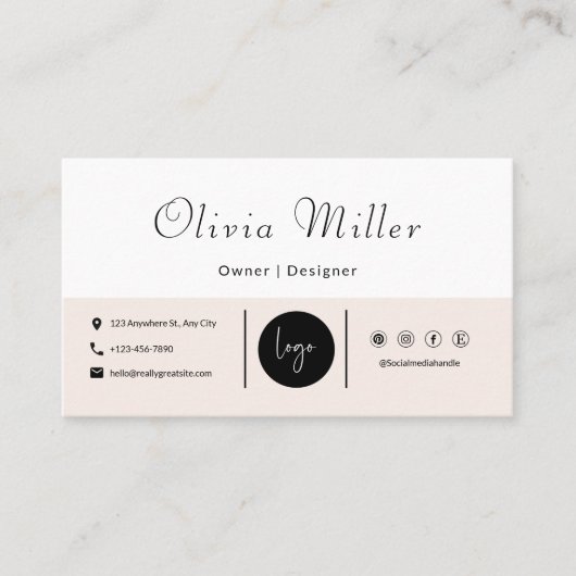 Modèle de carte de visite modifiable (Devant)